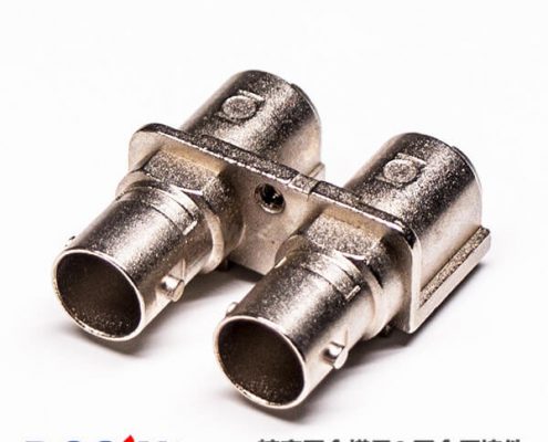 BNC母头锌合金双胞外壳喷砂镀镍