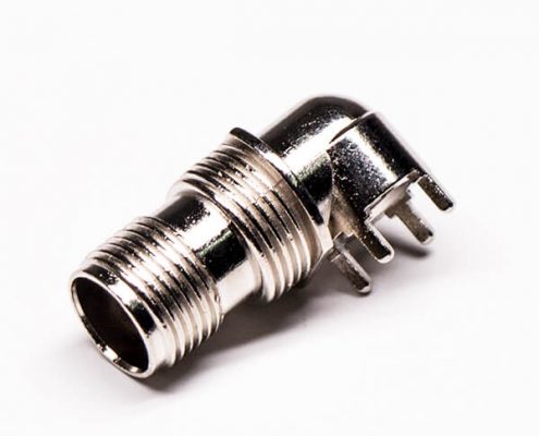 锌合金TNC外壳双螺纹弯头镀镍